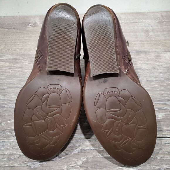 Kork Ease Women's Natalya Wedge Ankle Boots Leather Side Zip Round Toe Brown 8M - Picture 7 of 14